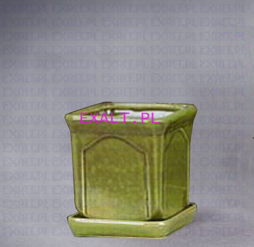 Doniczka Kwadrat, rednica 15 cm, wysoko 13 cm, kolor doniczki patyna N006