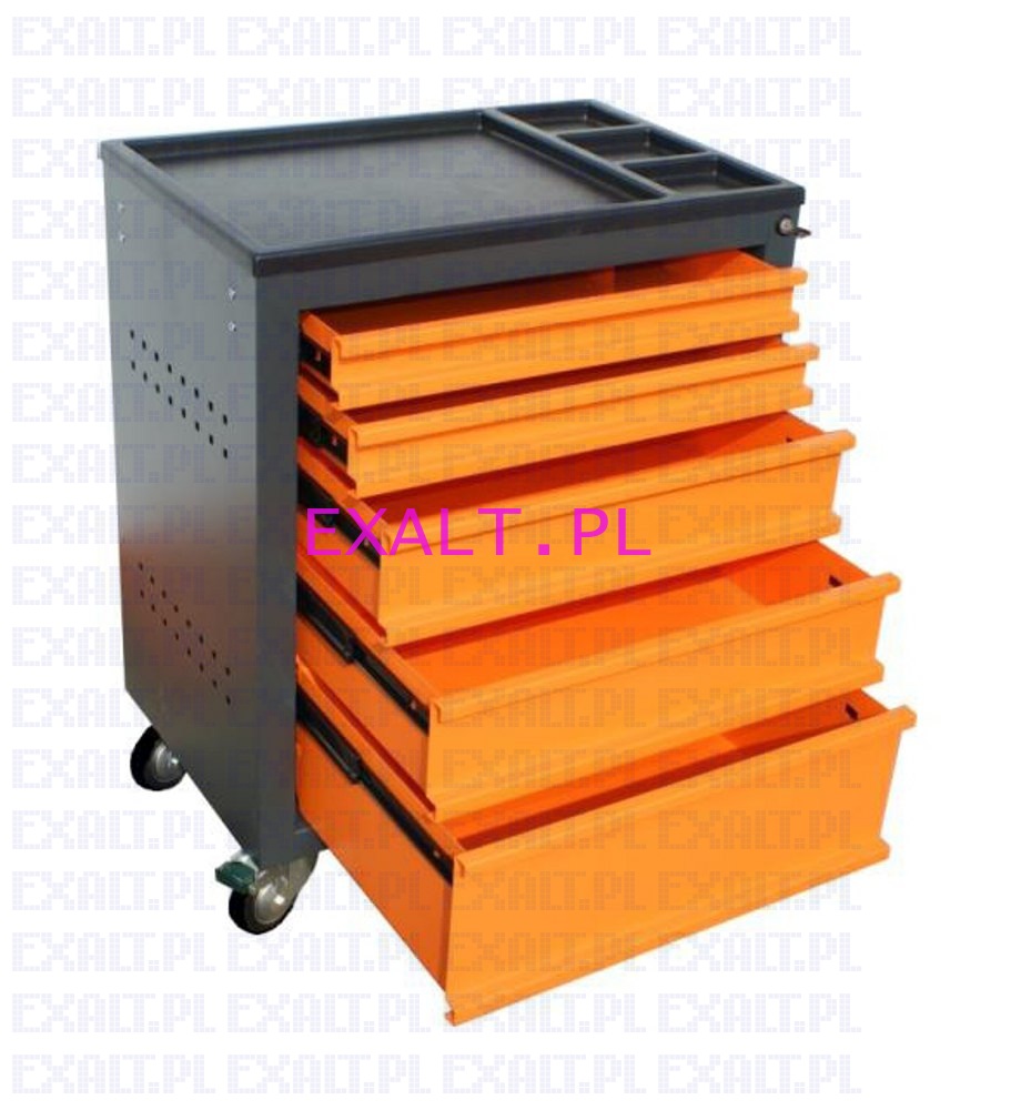 Wzek warsztatowy WSS-5 , 5 szuflad (70/70/120/130/200), wymiary wzka: wysoko 840mm, szeroko 666mm, gboko 430mm, kolor RAL-1018