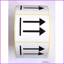 Etykiety z nadrukiem STRZAKI do oznaczania gry paczki (1100 sztuk), rozmiar 72 x 60 mm, termiczne