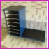 W�zek do przewozu sprz�tu elektronicznego z 8 p�kami o wymiarach 1450x650x1240, konstrukcja stalowa, ko�a fi160, wszystkie obrotowe z hamulcami