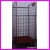 W�zek/kosz magazynowy, metalowy, platforma na 4 ko�ach, trzy �ciany sta�e i jedna ruchoma, no�no�� 400 kg, ko�a pe�ne fi 160, 2 sta�e 2 obrotowe