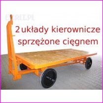 w�zek transportowy do bardzo du�ych obci��e�, typ A, no�no�� 16 ton, wymiary platformy 4.0x2.0m (2 uk�ady kierownicze sprz�one ci�gnem)