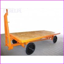 w�zek transportowy do bardzo du�ych obci��e�, typ A, no�no�� 3 ton, wymiary platformy 2.5x1.7m (2 uk�ady kierownicze sprz�one ci�gnem)