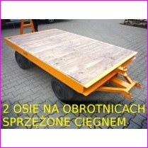 wzek transportowy do bardzo duych obcie, typ DD, nono 10 ton, wymiary platformy 2.5x1.25m (2 osie na obrotnicach)