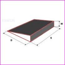 podjazd podogowy uatwiajcy wjazd dla dowolnego wzka koowego, wysoko: 6cm , szeroko: 80cm , dugo: 20cm, obcienie maksymalne: 200kg