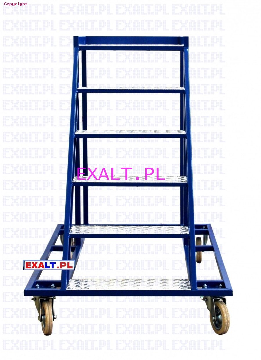 mobilny pomost magazynowy schodowy na kolkach