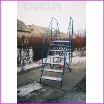 Pomost przejezdny dwustronny (schody na k�kach) WGP-275, liczba schod�w: 10, wysoko��: 275 cm