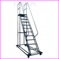Pomost przejezdny bez barierki czo�owej WGP-300x1, liczba schod�w: 11, wysoko��: 276 cm