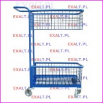 Wzek pocztowy, pomocniczy z dwoma koszami, 4 koa nastawne