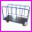 W�zek platformowy z bocznymi rampami ROMEK T-030/0, d�ugo�� 1400mm, na twardym ogumieniu