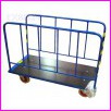 W�zek platformowy z bocznymi rampami ROMEK T-030/0, d�ugo�� 1500mm, na twardym ogumieniu