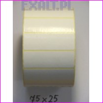 etykiety do druku termotransferowego, rozmiar 75x25mm , nawini�te na rolce o �rednicy wewn. 76mm, �rednica zewn�trzna: do 200mm (1000 szt.)