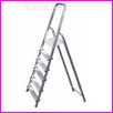 Drabina domowa aluminiowa DRALD 6, jednostronna, szeciostopniowa, 5 stopni + podest roboczy, wysoko drabiny do podestu 1,38 m
