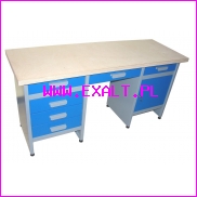 biurko warsztatowe kolor niebieski