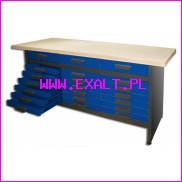 gsw21 stol warsztatowy z duza iloscia szuflad kolor 5017