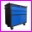 Profesjonalna szafka narzdziowa GSZS 02 R5017, niebieska, wyposaona w dwa koa stae, dwa skrtne oraz rczk