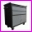 Profesjonalna szafka narzdziowa GSZS 02, kolor: szary, wyposaona w dwa koa stae, dwa skrtne oraz rczk