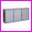 Szafka narzdziowa wiszca GSZW 02D, kolor siwy, 3-drzwiowa