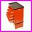 Wzek warsztatowy, narzdziowy GWW 02 zamykany (na aluzje i klucz), 4 szuflady, kolor RAL3020 (czerwony)