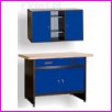 zestaw warsztatowy: st warsztatowy GSW-02 i szafka warsztatowa GSZW-01, kolor niebieski RAL5017