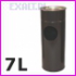 Koszopopielniczka (pojemnik na mieci z popielniczk) - rozmiar may: rednica 18cm, wysoko 55cm, waga 2.1kg, pojemno 7L - kolor czarno-srebrzysty