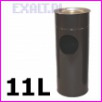 Koszopopielniczka (pojemnik na mieci z popielniczk) - rozmiar redni: rednica 22cm, wysoko 55cm, waga 3.2kg, pojemno 11L - kolor czarno-srebrzysty