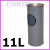 Koszopopielniczka (pojemnik na mieci z popielniczk) - rozmiar redni: rednica 22cm, wysoko 55cm, waga 3.2kg, pojemno 11L - kolor stalowo-srebrzysty
