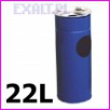 Koszopopielniczka (pojemnik na mieci z popielniczk) - rozmiar duy: rednica 28cm, wysoko 55cm, waga 3.9kg, pojemno 22L - kolor niebieski RAL 5022