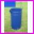 Kosz na odpadki, przenony z uchwytem, pojemno 35L - kolor niebieski RAL 5022