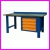 St� warsztatowy SP-P, wymiar sto�u: 2000 x 750 mm + modu� SS-4-P-1 z szafk� o czterech szufladach o wymiarach 620 x 580 x 650 mm, kolor RAL-7032