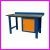 St� warsztatowy SP-P, wymiar sto�u: 1500 x 750 mm + modu� SS-d-P z szafk� o wymiarach 620 x 580 x 650 mm, kolor RAL-7035