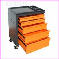 Wzek warsztatowy WSS-5 , 5 szuflad (70/70/120/130/200), wymiary wzka: wysoko 840mm, szeroko 666mm, gboko 430mm, kolor RAL-5010