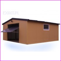 Gara� ocieplany 6x6 dwuspad piasek
