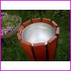 Kosz 35 l, ocynkowany wk�ad, obudowa drewniana