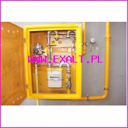 skrzynka gazowa dwulicznikowa po zamonowaniu