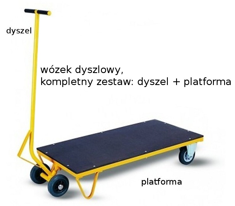 wozek platformowy z dyszlem