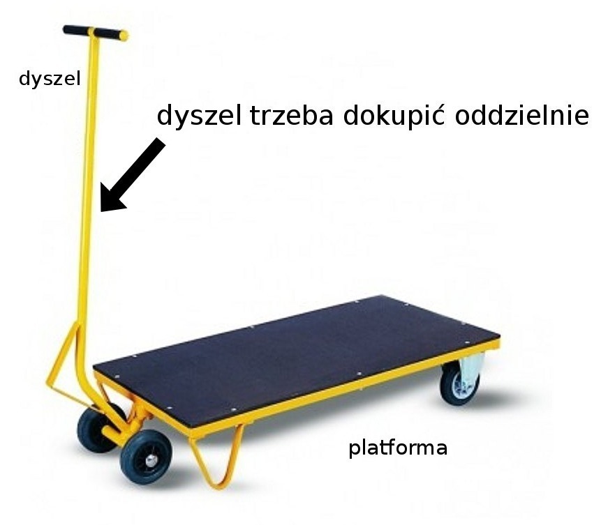 wozek platformowy z dyszlem