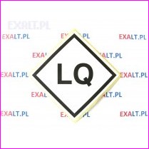 Etykiety samoprzylepne ostrzegawcza LQ (ograniczona ilo towar niebezpieczny), 107x107mm, papier PӣPOYSK, (1000szt.)