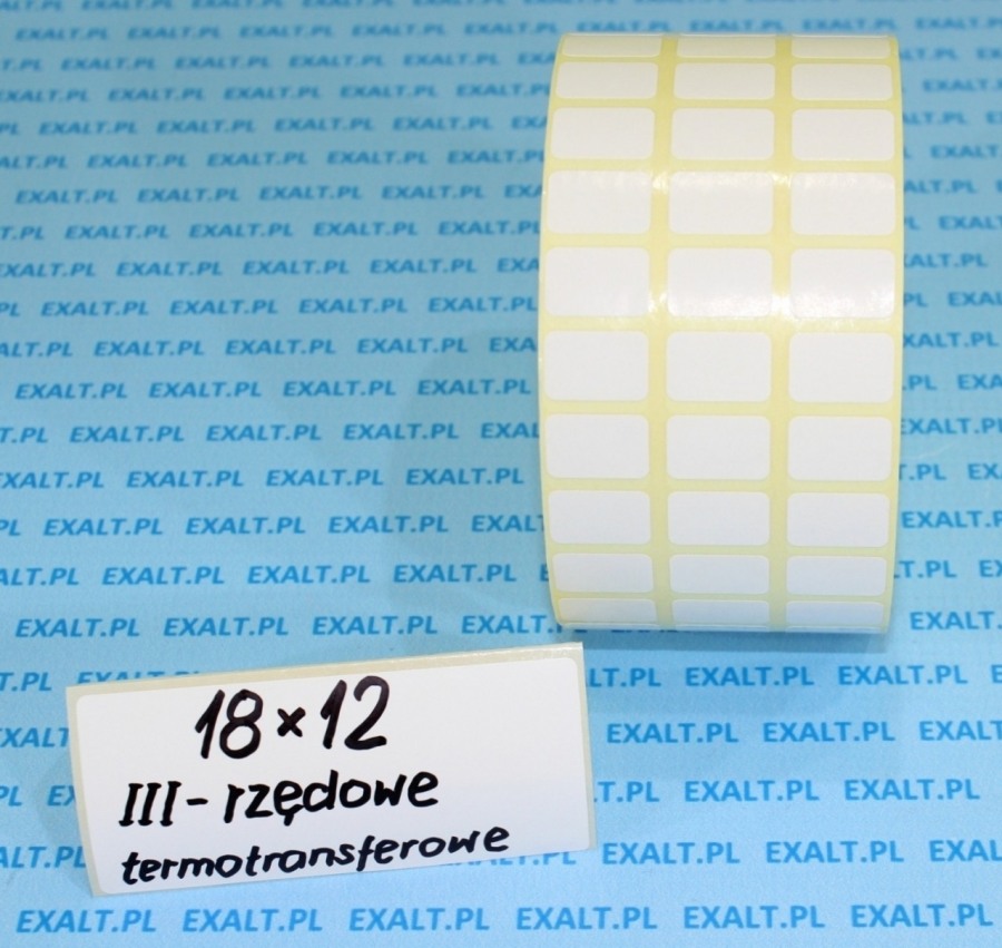 etykiety 18x12mm 3-rzedowe termotransferowe