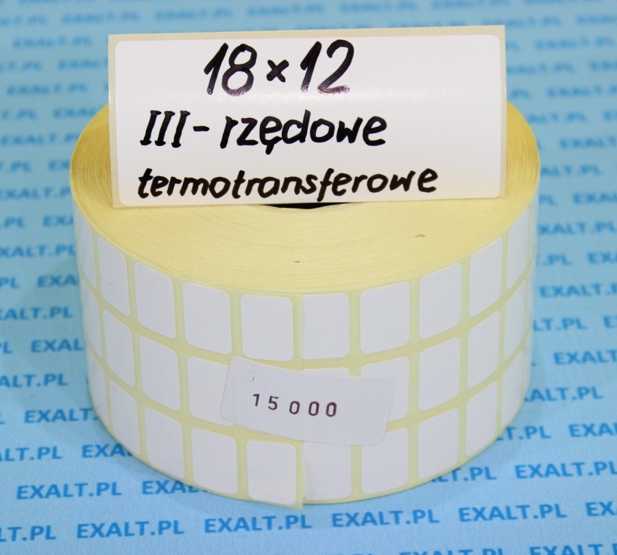 etykiety 3-rzedowe 18x12mm termotransferowe