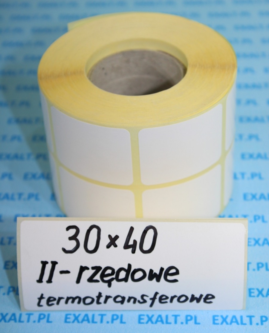 2-rzedowe etykiety termotransferowe 30x40mm