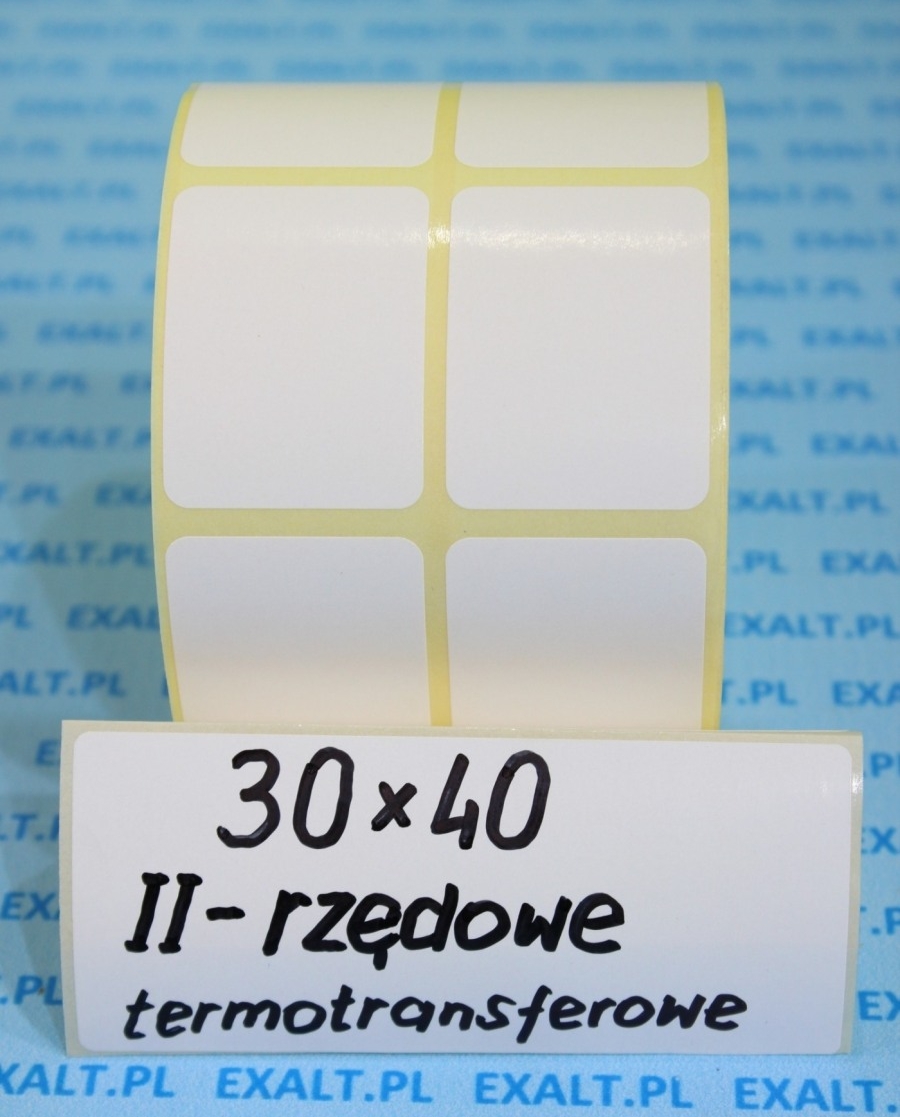 etykiety 2-rzedowe 30x40mm termotransferowe