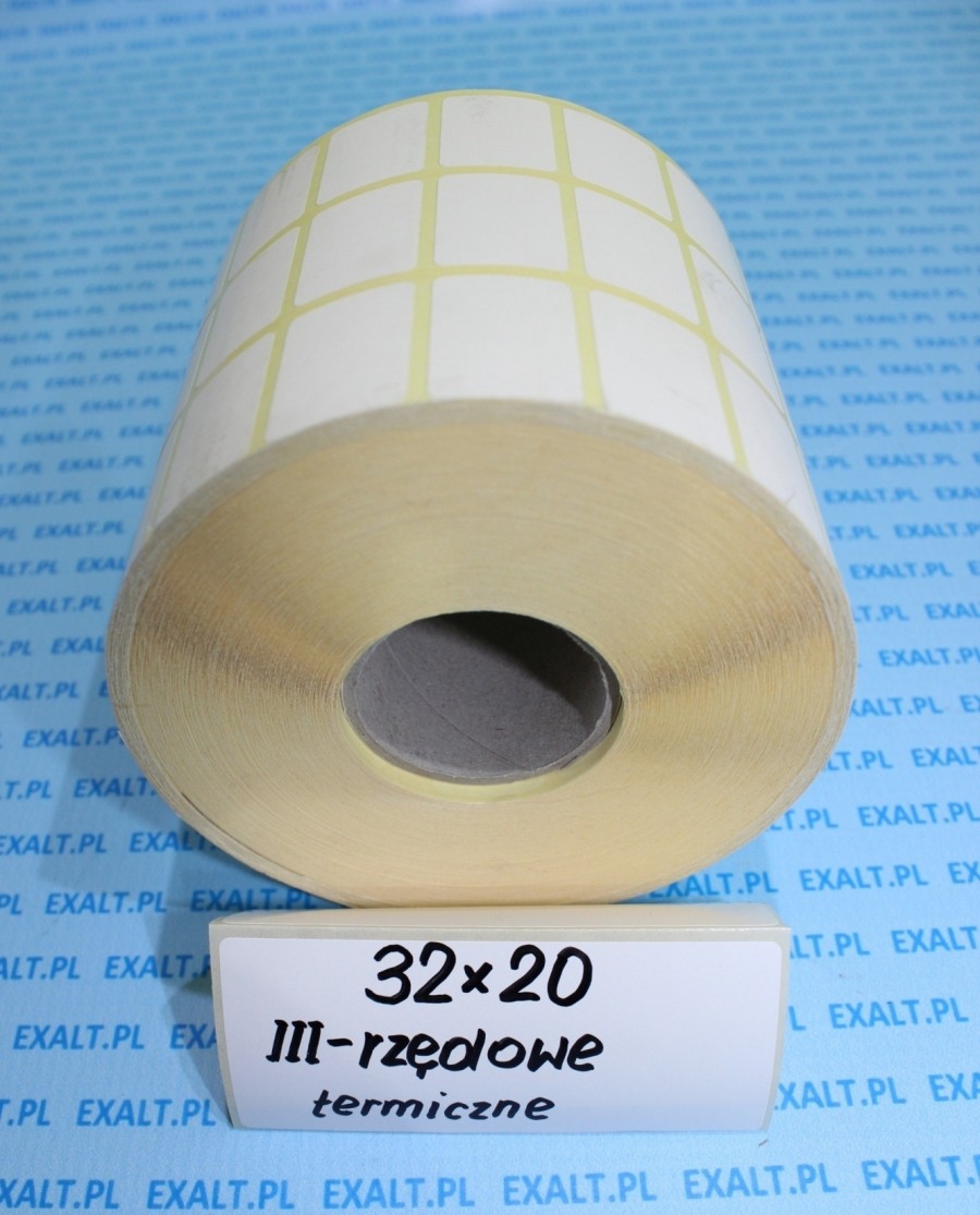etykiety 3-rzedowe 32x20mm termiczne