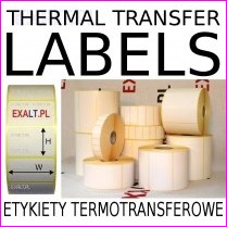 Rolka etykiet termotransferowych 75x20mm, gilza 40mm, nawj 3000 etykiet na rolce