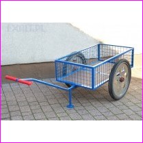 W�zek dwuko�owy na ko�ach pompowanych od motoroweru, �rednica k� 600mm, wymiary powierzchni za�adowczej 1150 x650mm, wysoko�� boku 300mm