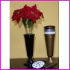 wazon, plastikowy, wysoki, o rednicy 14cm, czarny, na grb, wazony na cmentarz