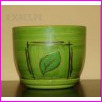Doniczka Ceramiczna Classic 2 o �rednicy 16,5cm. Wz�r Li��. Br�zowa. Cena za 6szt