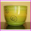 Doniczka Ceramiczna Classic 3 o �rednicy 19,5cm. Wz�r �limak. Pomara�czowa. Cena za 6szt