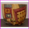 Doniczka Ceramiczna Tapeta Classic 3 o �rednicy 19,5cm. Wz�r 11. Cena za 6szt