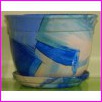 Doniczka Ceramiczna Tapeta Dzwonek 1 o �rednicy 10,5cm. Wz�r 21. Cena za 6szt